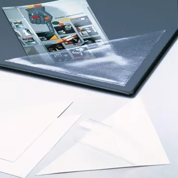 DURABLE CORNERFIX® selvklæbende trekantlommer 75x75 mm, transparent, 100 stk. 828119
