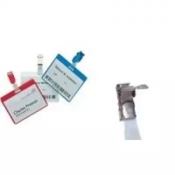 DURABLE navneskilt holder 60 x 90 mm med clip, transparent, 25-pak 810606