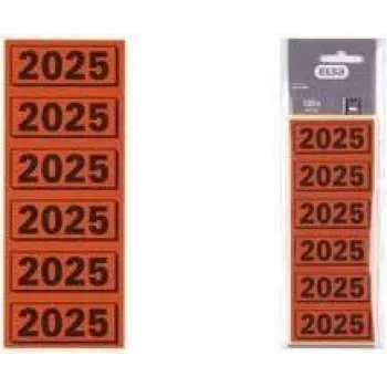 ELBA 2025 røde selvklæbende indeksetiketter 57 x 25 mm (120 etiketter) til mapper