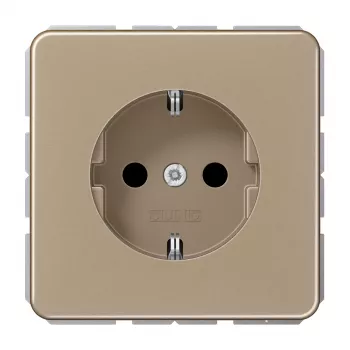 JUNG CD1520KIGB Schuko-stikdåseindsats, aluminium bronze-guld