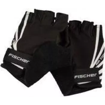 FISCHER cykelhandsker sport, størrelse S/M, polstret håndflade, åndbart håndryg, velcrolukning, unisex, halvfinger 86313