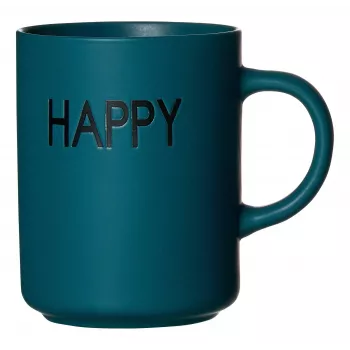 Ritzenhoff & Breker PETROL HAPPY kaffekop-sæt, 390 ml, porcelæn, opvaskemaskinefast, 4 dele 425642