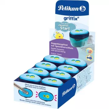 Pelikan griffix dobbeltspidser med beholder, blå, til standard- og jumboblyanter 300008247