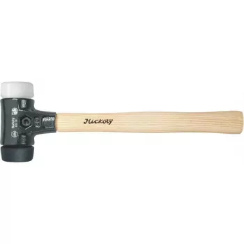 Wiha 26582 sikkerheds-soft-face-hammer, sort/hvide baner, 3000 g, hickory-skaft