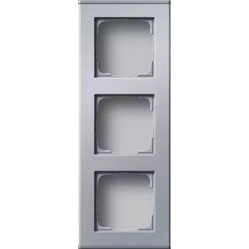 Gira E2 aluminium 3-fag afdækningsramme, mat, System 55 136326