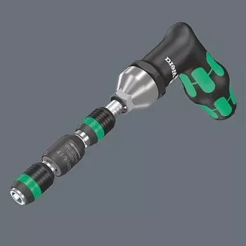 Wera 05052501001 bitholder-skruejernshåndtag med Rapidaptor hurtigskiftpatron, 1/4 inch sekskantdrev, Kraftform flerkomponent-håndtag