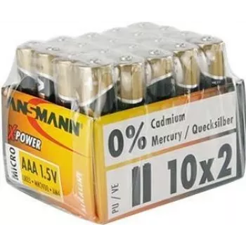 ANSMANN X-POWER Micro AAA Alkaline-batterier 1,5 V - 20-pak 5015671