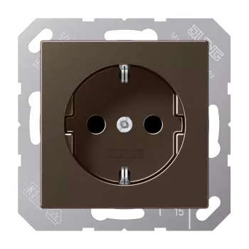 JUNG A 1520 KI MO brun Schuko-stikkontakt CEE 7/3 16A 250V
