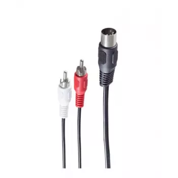 Shiverpeaks BASIC-S DIN 5-pin stik til 2 RCA stik lydkabel, 1,5 m, sort BS10312