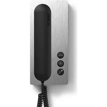 Siedle HTA 811-0 E/S Dørtelefon-håndsæt - sort med rustfrit stål-designelementer 200041543-00