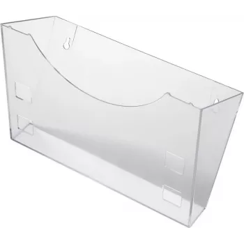 HELIT H6103008 Wall Mount Bracket for Brochure Holders, Grey-Transparent