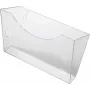 HELIT H6103008 vægholder til brochureholder, grå-transparent