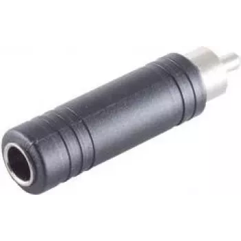 ShiverPeaks lydadapter, RCA-stik til 6,3 mm mono jackstikdåse, metal, forniklet (BS57005)