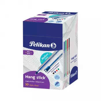 Pelikan Hang Stick kuglepen, transparent, forskellige blækfarver, 1,0 mm, engangs 400197418