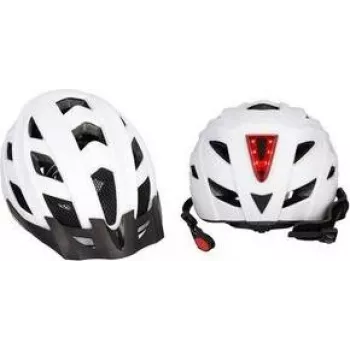 FISCHER Urban Plus Atlanta cykelhjelm S/M polycarbonatskal med EPS-indvendig, LED-baglys, insektnet, visir 720031