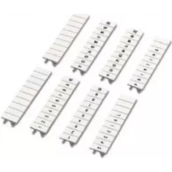 Phoenix Contact ZB 5 QR: FORTL. ZAHLEN 21-30 Terminal Block Marker Strip, White, 10 Markers 1050020:0021