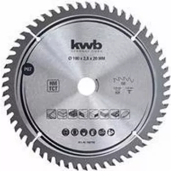 kwb 586768 hårdmetalbestykket rundsavklinge 190 x 20 mm, 48 tænder, ATB, til træ