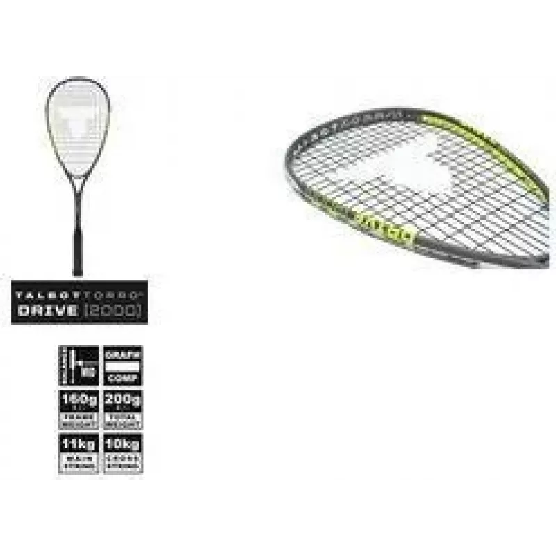 TALBOT torro Drive 2000 squashketsjer, sort/gul, Allround-Plus Balanced 251002