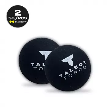 TALBOT torro squashbold, sort/gul, ekstra langsom, dobbelt gul prik - 1 stk (251107)