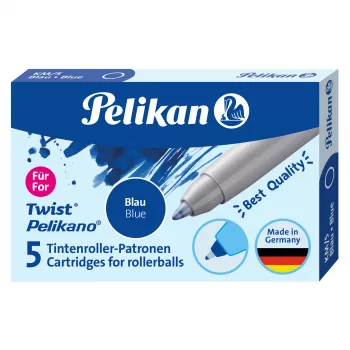 Pelikan rollerball-blækpatroner 5-pak blå (824705)