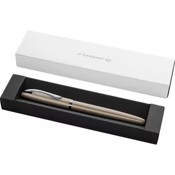 Pelikan Jazz Noble Elegance rollerball, taupe lakering, hætte, medium sort mine 400197469