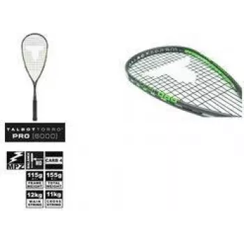 TALBOT TORRO squashketsjer Pro 6000, sort/grøn, offensiv, Y-konstruktion, 1 stk (251006)
