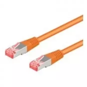 Wentronic Goobay CAT 6 patchkabel, S/FTP (PiMF), orange, 25 m, LSZH halogenfri, kobber (95649)
