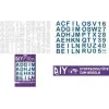 ROTH strygebogstaver til DIY-stofskolepose, hvid, A-Z alfabet, 150 x 210 mm ark, 1 ark 658116