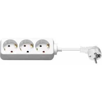 Wentronic Goobay 3-vejs schuko-stikdåse, 3 m kabel, hvid 51075