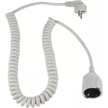 AS SCHWABE Schuko Spiral Cable, White (70426)