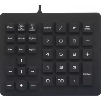 Renkforce USB-nummerblok stænkvandbeskyttet, støvbeskyttet, med trackball sort (RF-4791687)