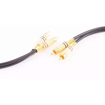 shiverpeaks BASIC-S 2x RCA til 2x RCA lydkabel, 5,0 m, sort BS40225