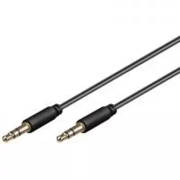 Wentronic Goobay 3,5 mm jack-forbindelseskabel, 1,5 m, Stereo, Forgyldt, sort 69106