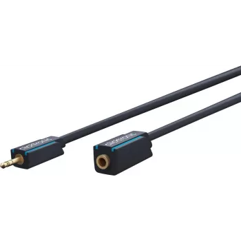CLICKTRONIC MP3 Audio Extension Cable 3.5mm Stereo Jack Plug to Socket 1.5m Black