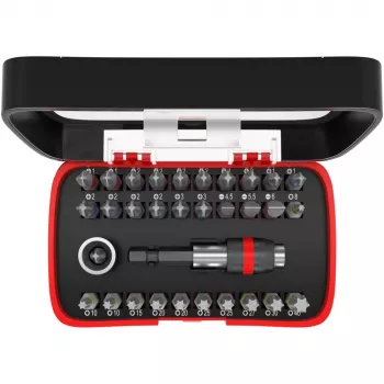 fischer 559121 32-delt skruetrækker-bit-sæt (Phillips, Pozidriv, kærve, Torx Plus)