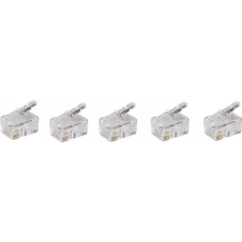 SHIVERPEAKS BASIC-S modulstik RJ10 4P4C, uskærmet, forgyldte kontakter, transparent, 1 stk BS72039-5
