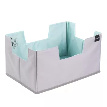 keeeper nea XL indkøbsorganizer-sæt, grå/aquamarine, med udtageligt skilleelement 1229962400000