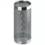 HELIT H2515500 metal-paraplyfod, perforeret design, krom, rund, diameter 240 mm, højde 490 mm