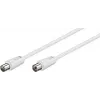 TECLINE Wentronic Goobay antennekabel, hvid, 20 m - IEC koaksstik til IEC koaksbøsning (50125)