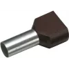Cimco dobbelt-enderør 1,5 mm² 8 mm delvist isoleret sort 18 2470 100 stk.