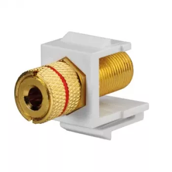 Rutenbeck Keystone højttalertilslutningsadapter KMK-LS, skrueklemmer, sort/rød, værktøjsfri 17000608