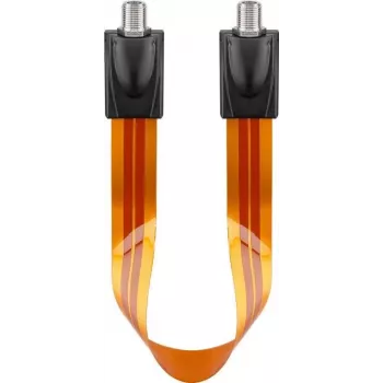 Wentronic Goobay SAT-vinduesgennemføringskabel, ultraflad 0,3 mm, brun-sort, 0,3 m, F-bøsning til F-bøsning 67244