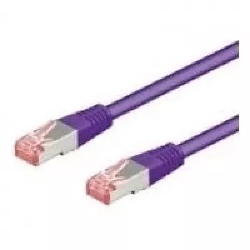 Wentronic Goobay CAT 6 patchkabel, S/FTP (PiMF), violet, 15 m - LSZH halogenfri, kobber 93538