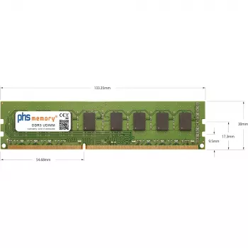 PHS-memory 2GB DDR3 UDIMM 1066MHz RAM til Acer Veriton VM275-ED6700 (SP244658)