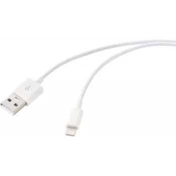 Renkforce USB 2.0 USB-A til Apple Lightning-kabel 1 m hvid mat RF-5724084