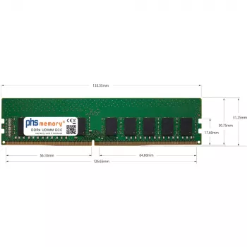 PHS-memory 8GB DDR4 ECC UDIMM 3200MHz PC4-25600E RAM til MSI D3030b SP540101