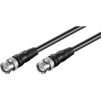 Wentronic Goobay BNC-forbindelseskabel, sort, 2 m - BNC-stik til BNC-stik (50086)