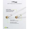Wentronic Goobay SAT Connection Cable, 100% Shielded, Gold-Plated, White, 7.5 m - F-Plug to F-Plug (67294)