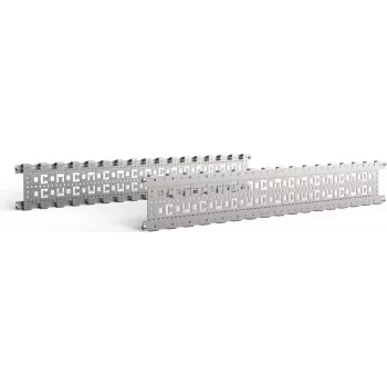SCHROFF 23130084 19 inch rackmonteringssæt - stål, forzinket, 2 beslag, 4 skruer M4x10, 4 møtrikker M4, 4 spændskiver, 4 plastskiver