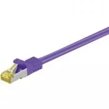 Wentronic Cat.7 S/FTP netværkspatchkabel, RJ45 til RJ45, 0,25 m, forgyldte kontakter, 10 Gbps, 600 MHz 91573